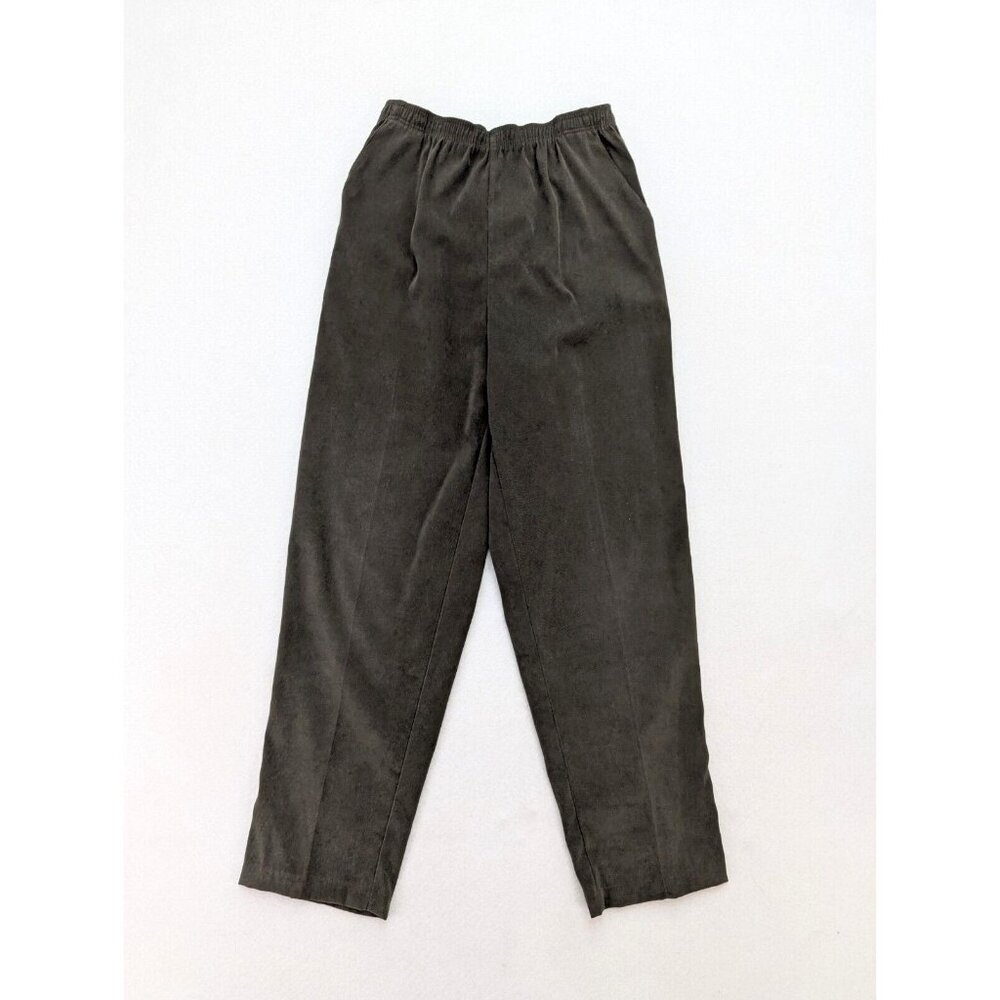 Jeno Neuman Women's Pants Size 10 Green Elastic Waist Pull-On Soft Microfiber